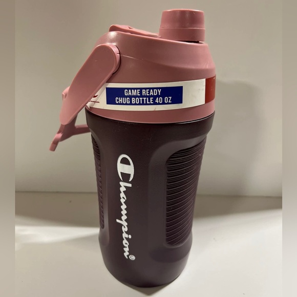 SET OF THREE 40oz Champion Game-Ready Chug Bottles (2) Green/Blue (1) Pink/red - Picture 5 of 8